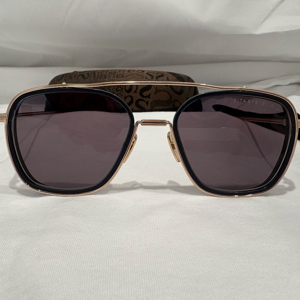 NEW! DITA SYSTEM-ONE DTS103-02-GLD-MID Gold frames w/ Brown Gradient Lens